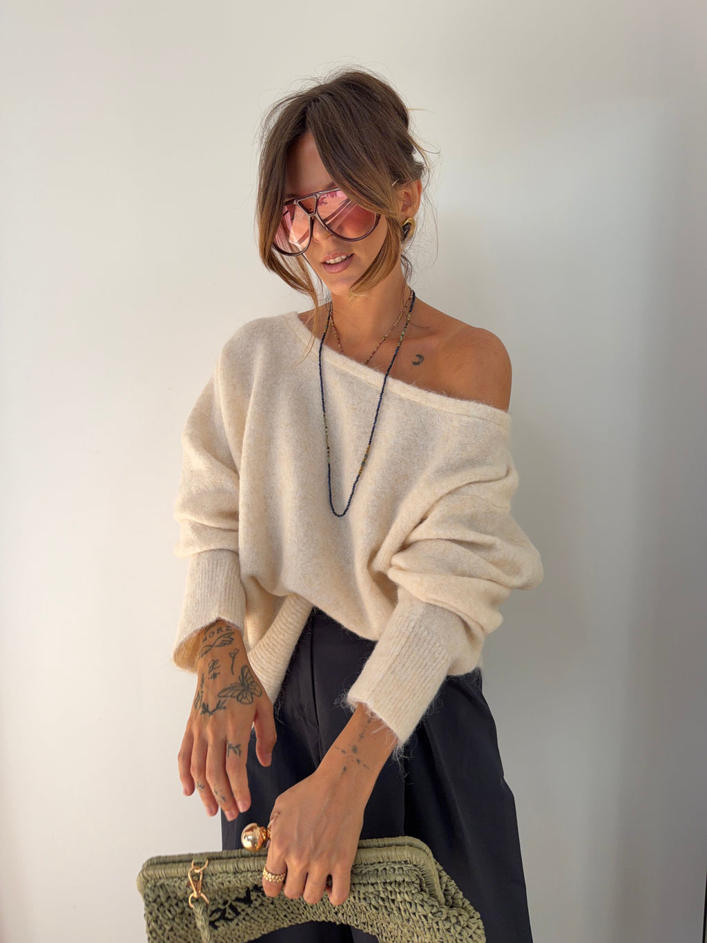 Pull Rome - beige chiné